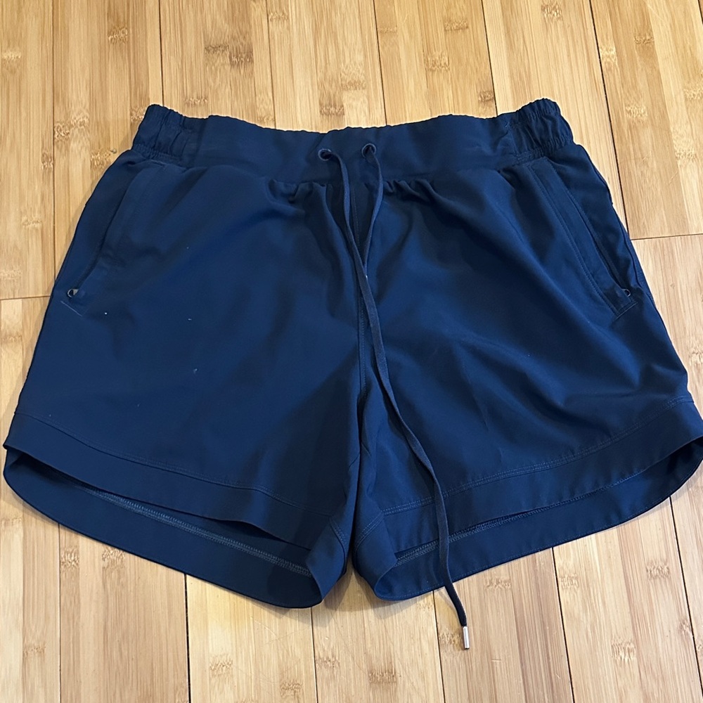 CALIA Dark Blue Women's Athletic Shorts with zipper pockets